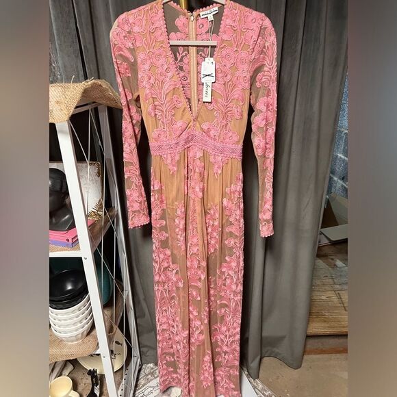 For Love & Lemons Temecula Maxi Dress in Pink - Picture 7 of 9